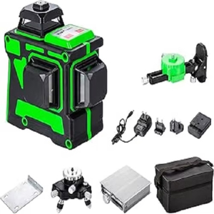 Nivel Láser Jkaocleverrs de 360 Grados, 12 Líneas, Autonivelante, 150 Pies, Línea Cruzada Verde, Herramientas de Construcción - Product Image 1