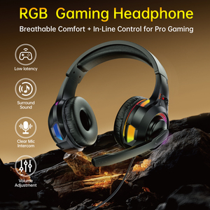 Auriculares para Juegos ASPOR A258 RGB con Controladores Grandes de 50 mm, Sonido Envolvente <span class=keywords><strong>3D</strong></span>, Diseño Ligero con Micrófono - Product Image 2
