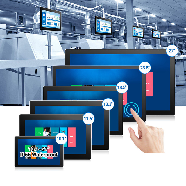 Factory Price 10.1 Inch 1280*800 Vesa Wall-mounted IP65 Waterproof Industrial TFT LCD Touch Screen Monitor with HD-MI/VGA/DP