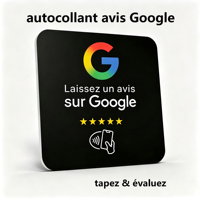 Plaque Google Review Multilingue IT DE ES FR Targa NFC pour les avis Google