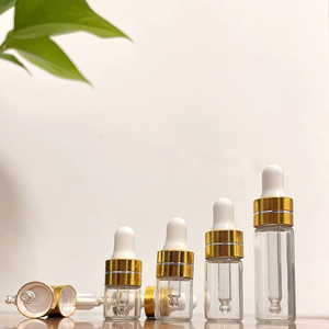 Flacon compte-gouttes en verre transparent ambré d'huile essentielle avec <span class=keywords><strong>pipette</strong></span> Mini 1ml 2ml 3ml 5ml - Product Image 4