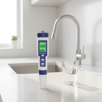 Testeur de qualité de l'eau portable EZ9909 TONY 5-en-1 EC/TDS/PH/Température/Salinité, affichage rétroéclairé, batterie au lithium, fabrication OEM/ODM