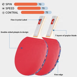 Raquettes <span class=keywords><strong>de</strong></span> tennis <span class=keywords><strong>de</strong></span> table en bois Boli à <span class=keywords><strong>prix</strong></span> avantageux avec trois balles <span class=keywords><strong>de</strong></span> <span class=keywords><strong>ping</strong></span>-<span class=keywords><strong>pong</strong></span>, design <span class=keywords><strong>de</strong></span> poignée horizontale - Product Image 3