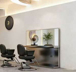 New High-end Internet Celebrity Hair Salon <b>Mirror</b> <b>Table</b> <b>Mirror</b> Hair Salon Hair Cutting <b>Mirror</b> Hair Salon Dedicated with Lighting - Product Image 4