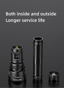 Đèn pin cầm tay chiến thuật mạnh mẽ, sạc lại được, độ sáng cao, chất liệu hợp kim nhôm, đa chức năng, dùng cho cắm trại, đèn LED - Product Image 6