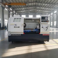 Tour CNC horizontal de taille moyenne CK6150 à 2 axes, système de commande GSK, haute précision 0,01 mm, lit plat, broche simple, 1000 mm max.