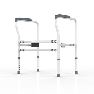 Barre d'appui pour toilettes pour personnes âgées et handicapées, capacité de 250 kg, aucun perçage requis, équipement de sécurité pour salle de bain - Product Image 1