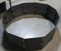Anneau de revêtement pour foyer en acier, diamètre 36 pouces, 12 pièces, saucière dans le sol, robuste