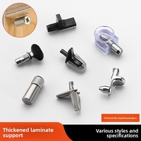 Support métallique pour armoire, cloison, penderie, étagère à axe articulé, colonne fixe en verre, support d'étagère épaissi