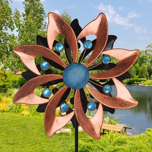 Elegant Modern Vintage Copper Windmill Stakes Durable Metal Garden <strong>Ornaments</strong> <strong>for</strong> Outdoor <strong>Graves</strong> Patios or Yards - Product Image 6