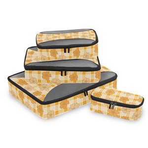 Juego de 6 Organizadores de Maletas con Diseño de Flores Hawaianas, Impresión Personalizada, Cubos de Compresión para Ropa - Product Image 3