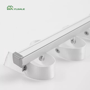 YIJIALE Rails <span class=keywords><strong>de</strong></span> rideaux extensibles à fixation murale en forme <span class=keywords><strong>de</strong></span> S, occultants, sans plastique, pour suspension <span class=keywords><strong>de</strong></span> rideaux - Product Image 1
