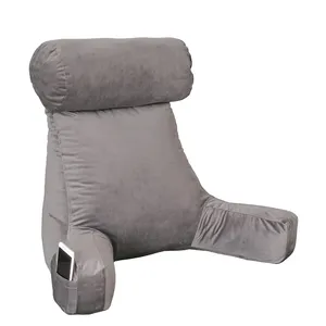 Fornecedor de fábrica almofadas cinza de alta qualidade almofada de leitura para cama e chão