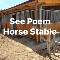 Écurie pour chevaux en acier galvanisé à chaud avec portes battantes/coulissantes, remplissage en bambou/contreplaqué, tailles personnalisables, durable, installation facile
