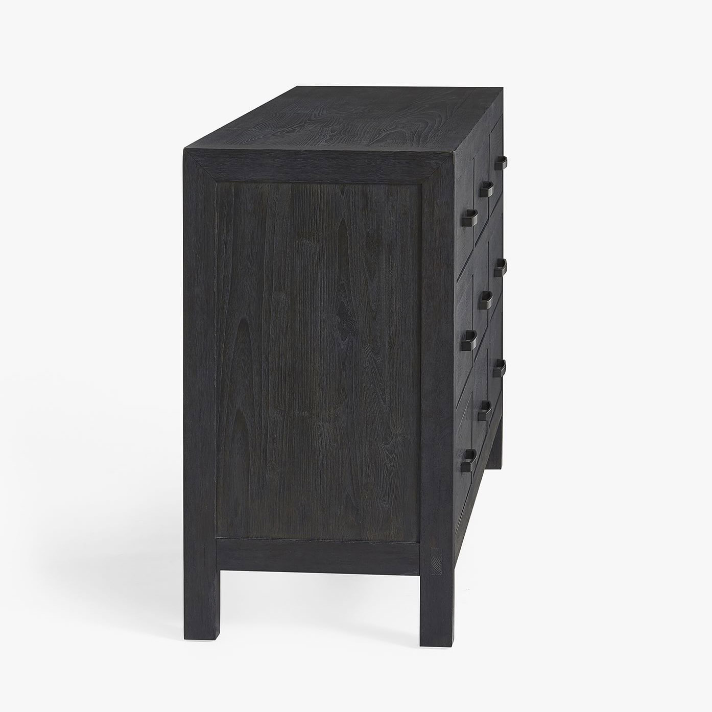 Modern Solid Wood Structure Bedroom 9-Drawer Corner Bed Side Furniture Double Wood Dresser with Metal Handle