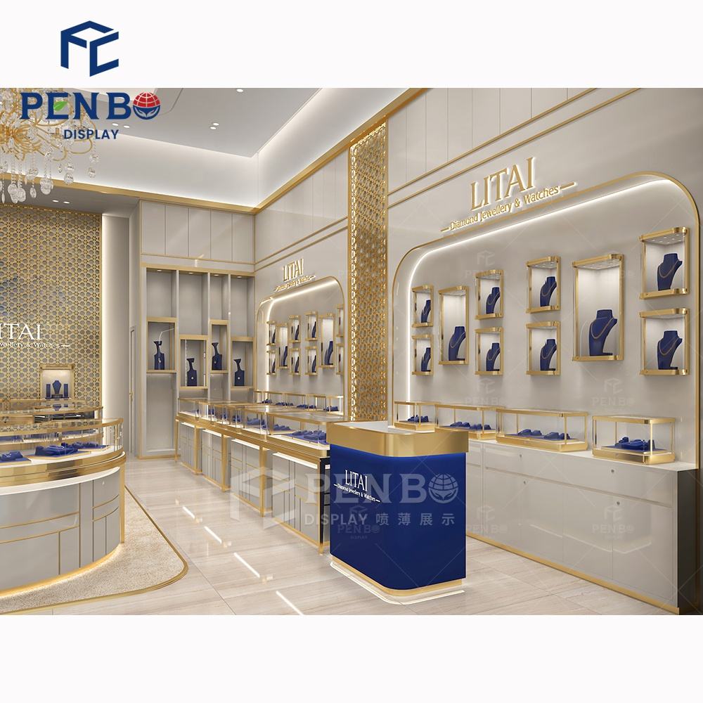 OEM Diamond Showroom Design Luxury Jewelry Display Solutions