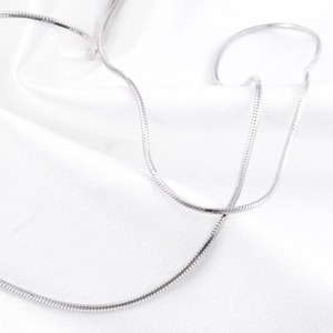 Collier en acier inoxydable couleur argent, chaîne serpent torsadée, bijoux de mode pour hommes et femmes - Product Image 6