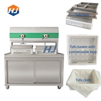 Machine industrielle automatique de transformation du soja, presse à tofu, composants principaux PLC, 380V 26KW, garantie 1 an pour l'industrie alimentaire agricole