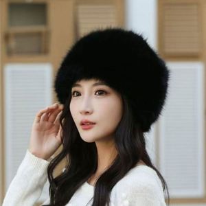 Sombrero de Pescador de Felpa Mongola para Mujer, Otoño-Invierno, Cálido y Grueso, de Piel Sintética de Zorro, Estilo Sencillo y a la Moda - Product Image 4