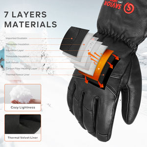 Gants électriques pour l'hiver extrêmement <span class=keywords><strong>froid</strong></span>, protection isolante lourde, gants chauffants pour le ski en plein air - Product Image 4