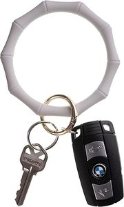 Geometric Type Silicone Bracelet Key Gold <b>Large</b> Buckle Outdoor Sports Case Silicone Bracelet Keychain Wristlet Round Keyring - Product Image 6