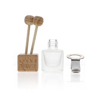 Botella de 8ml para perfume con clip esmerilado para salida de aire de coche, contenedor vacío para ambientador de coche, botella difusora de aceite para ventilación de coche
