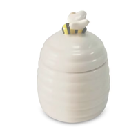 Vente en gros de produits spécialisés pour la cuisine Boîte à peinture à la main de qualité alimentaire Pot de stockage de miel vintage récipient en céramique avec couvercle