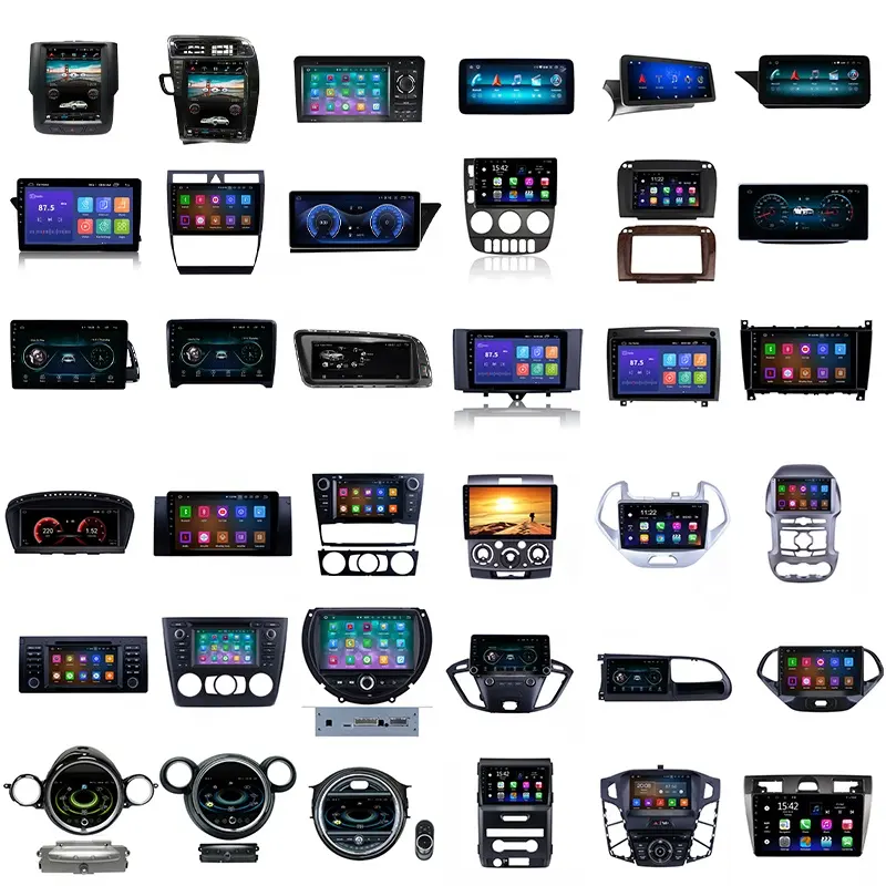 Marco de exhibición de coche de compra integral chino, unidad principal Android, reproductor de DVD Android para coche, fábrica se puede personalizar
