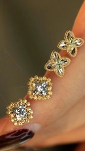 Pendientes de Oro de 18k de Lujo Xinfly, Juego de Joyería para Novia, Regalo de Boda con Diamantes, Hipoalergénicos y Duraderos para Piel Sensible - Product Image 4
