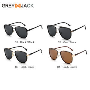 Gafas de Sol Aviador Unisex, Montura Metálica Negra TR, Lentes TAC con Protección UV400, Tipo 3, Diseño Redondo, Número de Pieza 1703 - Product Image 3