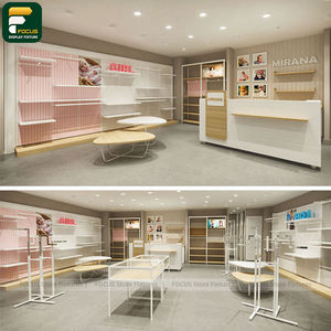 Étagère de présentation de vêtements de mode urbaine, comptoir de vêtements, armoire à vêtements, meuble en verre - Product Image 6