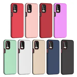 Für LG Q52 K42 K52 K62 Benutzer definierte Gummi beschichtung Leder farbe Frosted Feel Slim Armor Stoß feste Handy-Rückseite