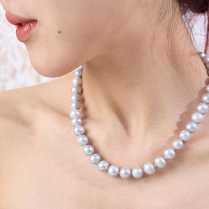 Dây chuyền ngọc trai nước ngọt tự nhiên, nuôi cấy, bạc 925 nguyên chất, dành cho nữ - Product Image 3