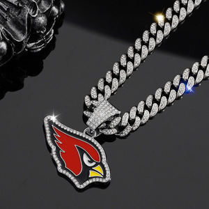 DALLAS COWBOYS GEM COLLAR Bling Hip Hop <span class=keywords><strong>NFL</strong></span> Fútbol Colgante Full Rhinestone Blue Star Collar Regalos Joyería - Product Image 6