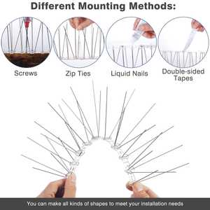 Dissuasori per Uccelli Magicatch Solidi, Durevoli <span class=keywords><strong>e</strong></span> Resistenti alla Corrosione con Punte Spaziate <span class=keywords><strong>in</strong></span> Modo Scientifico per Davanzali di Edifici Commerciali - Product Image 3