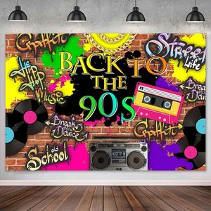 Nuevo estilo 90s Retrospect Fondo Hip Hop Graffiti Pared de ladrillo Vinilo Retro Radio Moda y fotografía Disco Música y discoteca Temática - Product Image 2