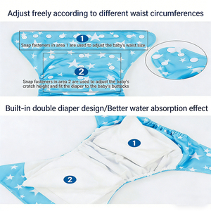 Pañales de Tela para Bebé de Buena Calidad al Precio Má<span class=keywords><strong>s</strong></span> Bajo, Muestra Gratis, Transpirables, Hipoalergénicos, Fáciles de Poner y Quitar - Product Image 3