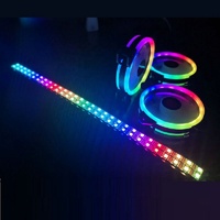 Caja de PC personalizada para juegos, ventilador de gabinete de ordenador con controlador con mando a distancia 12V d 12025 120mm, juego de refrigeración, ventilador Argb Rgb