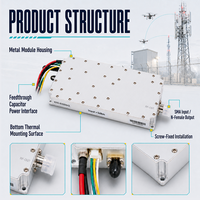 Modul Penguat RF GaN 4-8GHz 100W High Gain dengan Input SMA dan Output N Female untuk Peralatan Pertahanan Drone dan Sistem Keamanan
