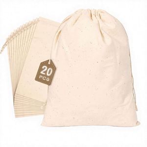 Pochettes en mousseline de coton géométriques 13*18cm avec poignée en corde, fermeture à cordon et bandoulière pour cadeaux de mariage (couleur personnalisée) - Product Image 2