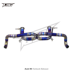 Section arrière <span class=keywords><strong>d</strong></span>'échappement droite automatique pour <span class=keywords><strong>Audi</strong></span> <span class=keywords><strong>R8</strong></span> <span class=keywords><strong>V10</strong></span> 5.2L 2020-2024 Titanium X Pipe Active Sound Race Essieu non valvé - Product Image 6
