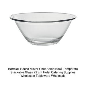 Bol à salade en verre Mister Chef Ø 22 cm, empilable, en verre trempé, Bormioli Rocco - Product Image 2