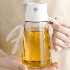 Dosificador de Aceite y Vinagre de Cocina de Plástico PP Colorido con Jarra de Vidrio de 550 ml a Prueba de Fugas - Product Image 3
