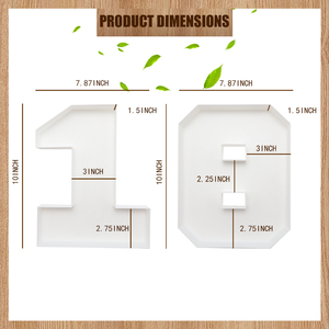 White Paper Number <b>Box</b> 18 Custom Shape Packaging <b>Box</b> for Gift Display and Event Decoration - Product Image 2