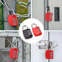 Cadenas antivol robuste à combinaison à 4 chiffres, en alliage de zinc métallique, avec revêtement peint à la four.