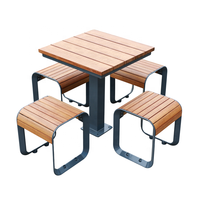 Table de pique-nique en bois pour 4 personnes, idéale pour le camping, les restaurants, les parcs et les aires de jeux, à vendre