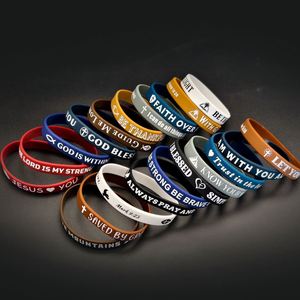 Bracelets promotionnels décoratifs en silicone personnalisés avec logo, thème biblique et inspirés des croyances religieuses, pour événements. - Product Image 2