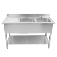 Mesa Buffet Rectangular de Acero Inoxidable, Equipo y Suministros para Cocina Comercial, Catering y Restaurantes