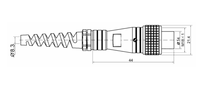PL16F-2A 2P-9P PL-Kabeltyp Rückwärts Installierter Stecker 5A 250V Metall Runder Luftfahrt-Steckverbinder Wasserdicht für Luftfahrt