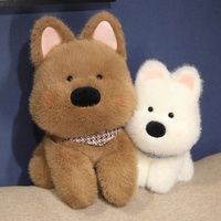 Peluche de luxe légère et adorable, chien West Highland White Terrier, cadeau d'anniversaire, super douce, rembourrage en coton PP, polyester lavé